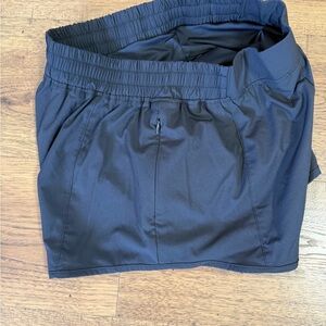 Women’s Gray Athletic short 88% Nylon 12 % Spandex Lightweight Elastic Waist M